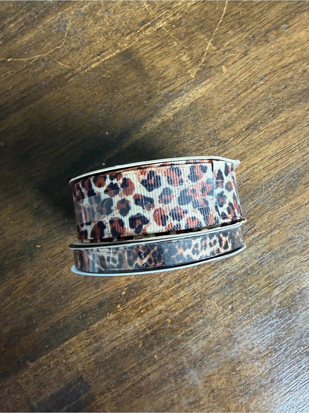 Leopard Print Ribbon Set - Brown Animal Print Accent Ribbon